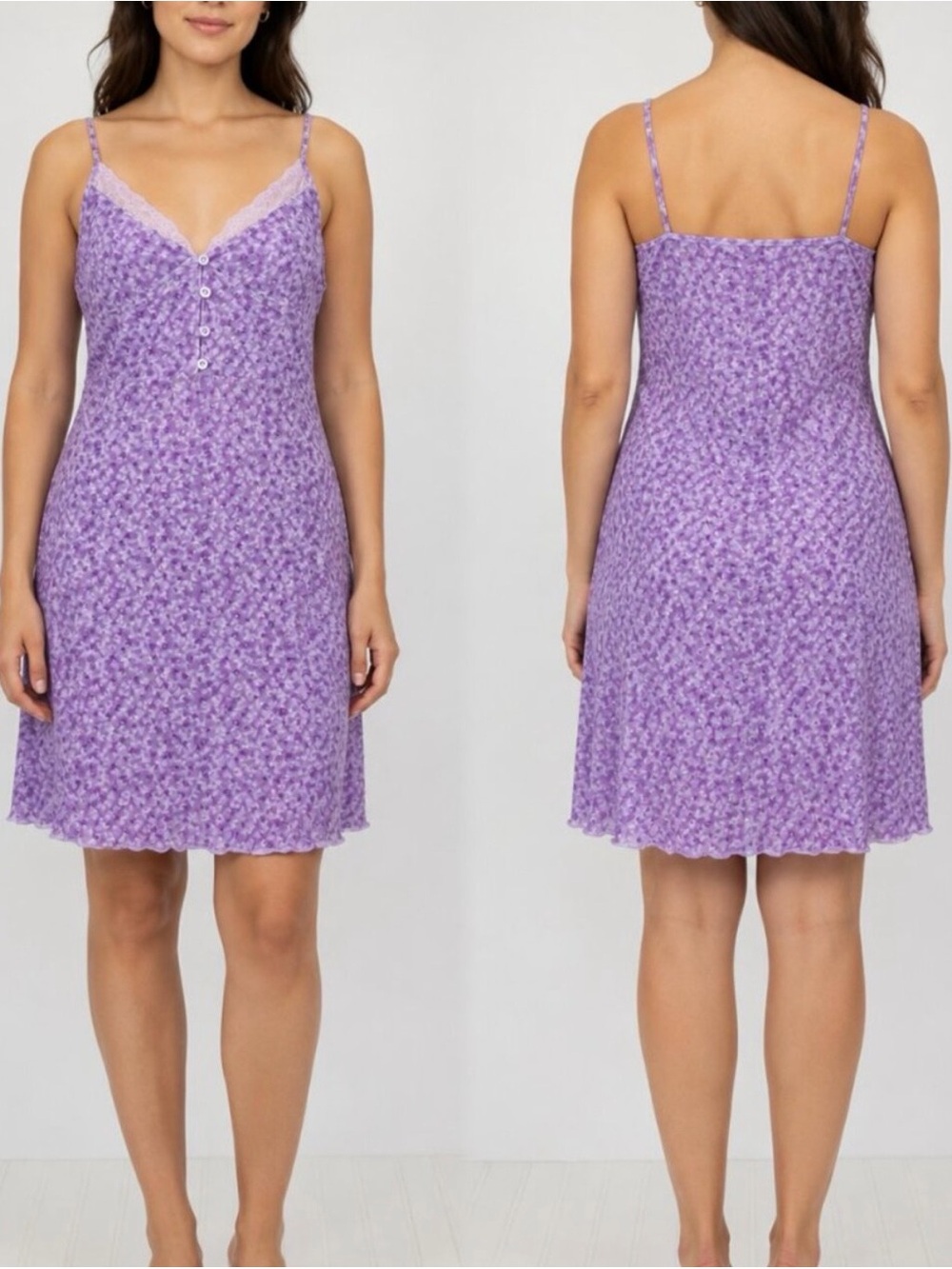 Motel Rocks Yuki Floral Lace-Trim Slip Dress - XL